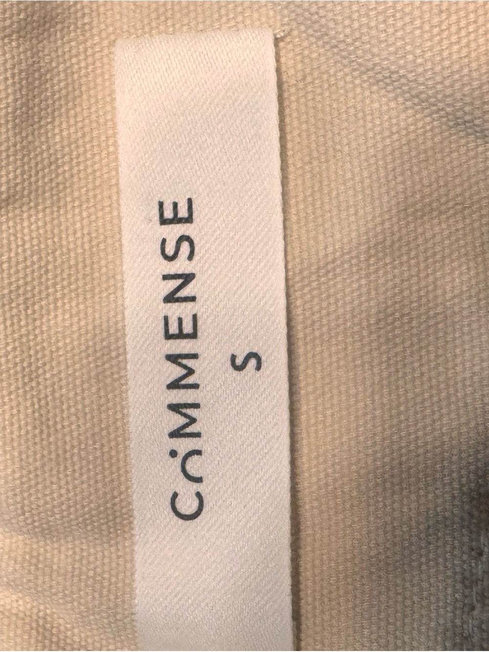 COMMENSE Contrast Binding Faux Leather Shift Mini Dress S Cream Brown Mod B9 - Picture 5 of 8